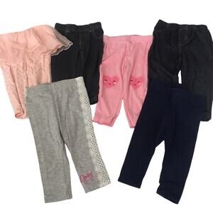 Bundle of Leggings Sz 12 months Bundle of Baby Girl Pants